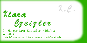 klara czeizler business card